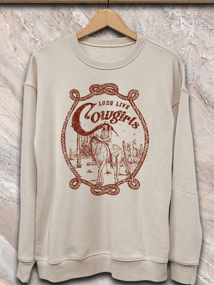 SPT-SS-140-C1_Cowgirl Sweatshirt voor wholesale door SP Tops, Inc.