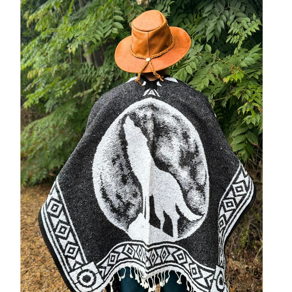 Baja Leather - Wholesale Poncho - Unisex - Mexican Poncho Authentic Pullover - Coyote1