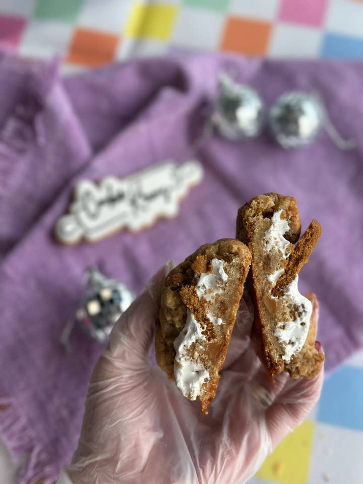 Caramel Biscoff Marshmallow Cookies for wholesale by Cookie Krums Bakery