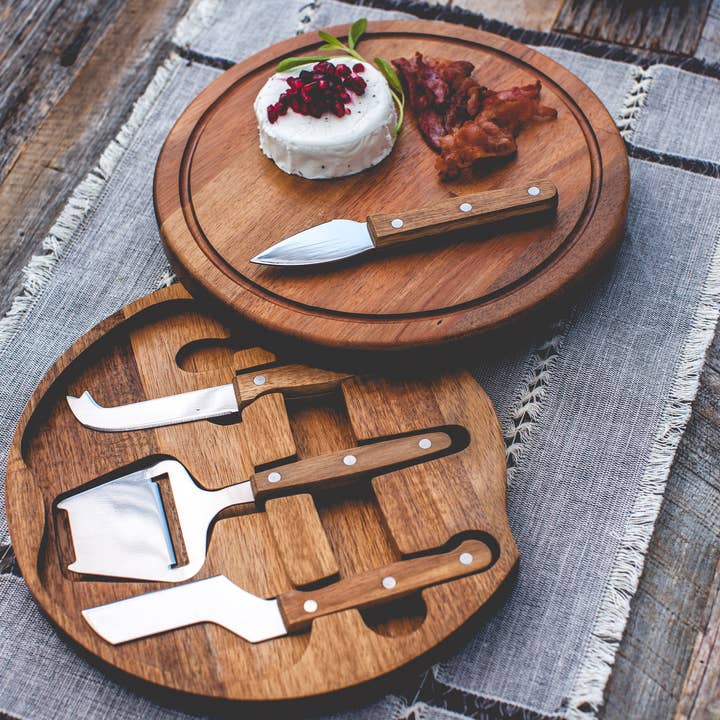 Bois d'acacia Ensemble de planches à découper et d'outils à fromage Acacia Circo en vente sur Faire5