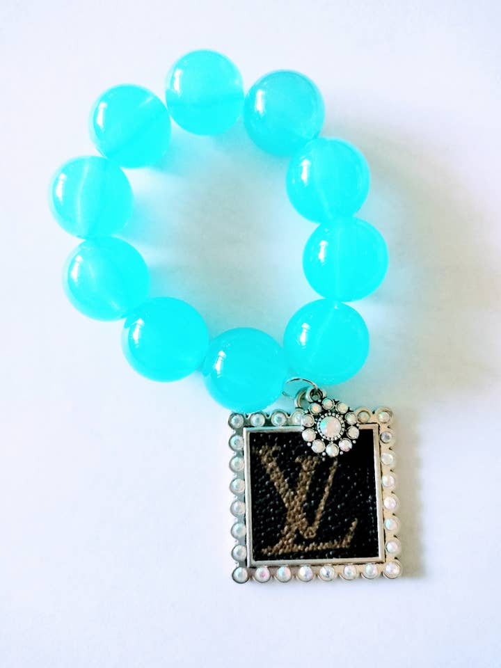 Turquoise bubblegum bracelet for wholesale by Contagious Couture
