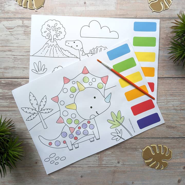 Robert Frederick Ltd – wholesale Art set – Child & baby – Paint Palette Art Set - Dinosaurs3