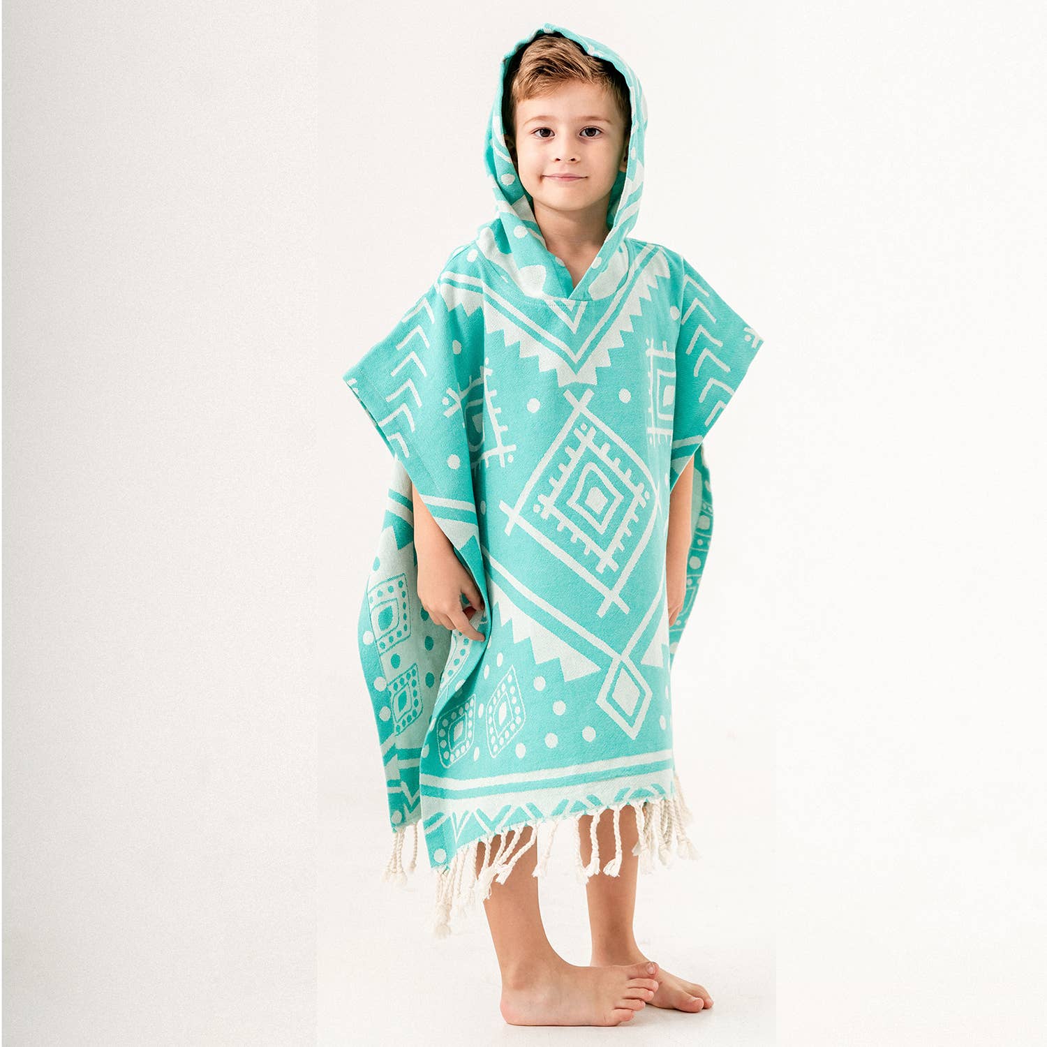 Kikoya – Toalha poncho - Crianças e bebés por atacado – Chuveiro de toalha de praia com capuz para crianças com capuz Surf Mudando de Natação8