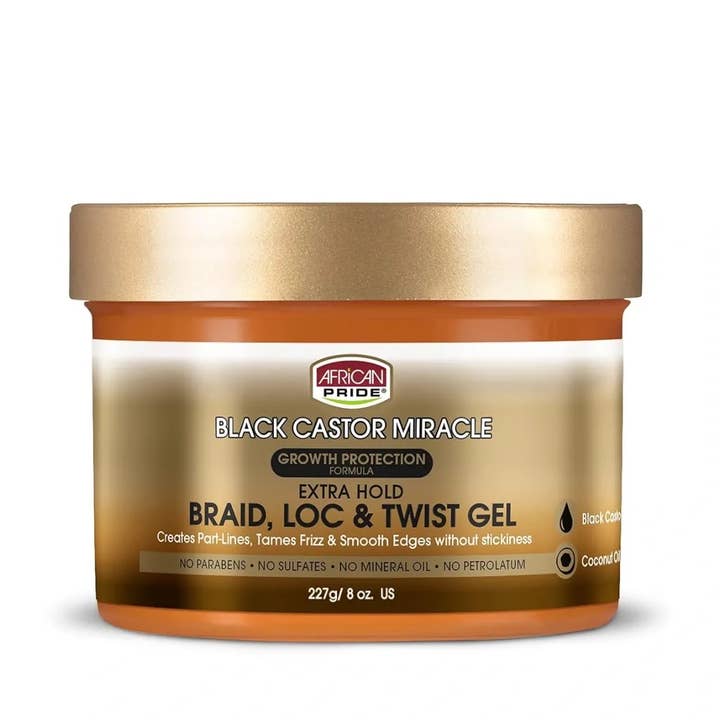 Hair Konection Corporation - Wholesale Hair Styling Gel/Mousse - African Pride Black Castor Miracle Extra Hold Braid