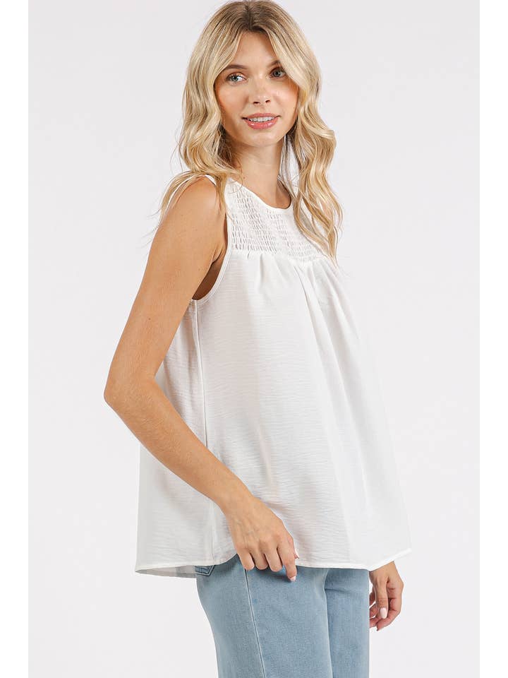 mittoshop - Wholesale Blouse - Women's - AIRFLOW SMOCKED YOKE SLEEVELESS BLOUSE10