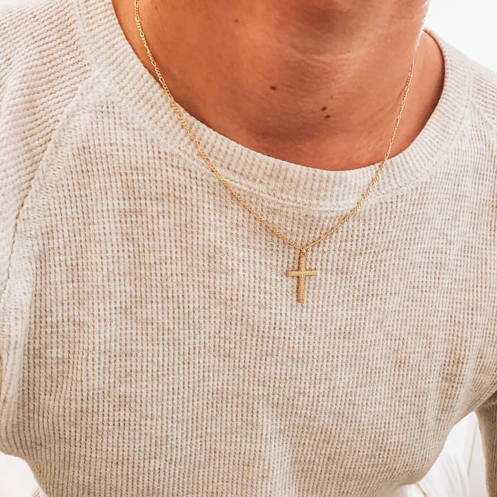 XO Hanalei - Wholesale Pendant/Charm Necklace - Men’s 14k Gold Filled Cross Necklace