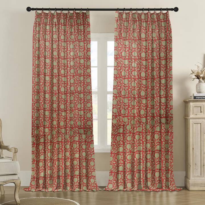 Innenausstattung Dicker Leinen Faltenvorhang - 6 Kamal für den Großhandel von Fabdivine