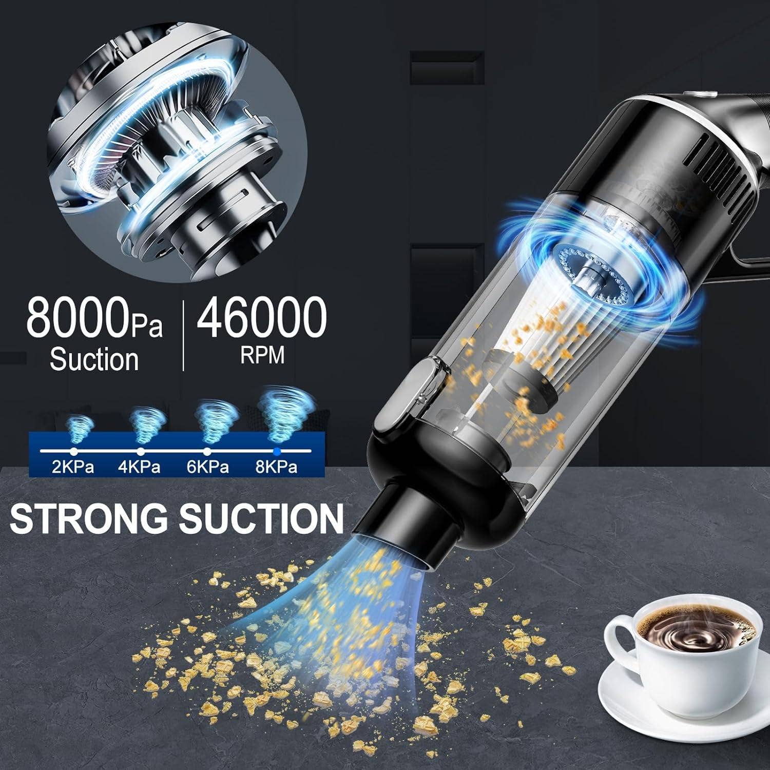 VIGOR - Wholesale Vacuum Cleaner - Premium Quality Cordless Mini Hand Vacuum with Large Capacit2