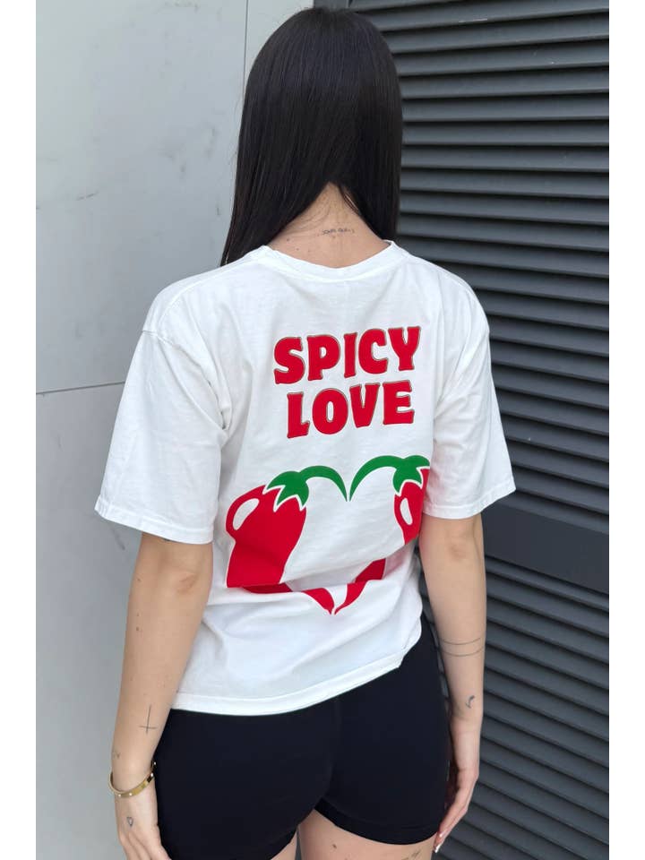 Chilli Girl Collection - Wholesale Screen Printed T-Shirt - Women's - Round neck cotton t-shirt with spicy love printÂ