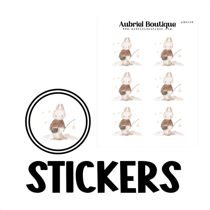 BUNNY, planner stickers — AB0102 for wholesale by AubrielBoutique
