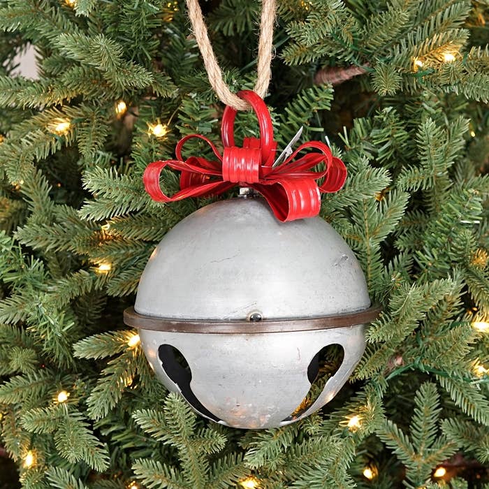 Impressive Enterprises, Inc. - Wholesale Ornament - M10311- Tin Jumbo Bell Ornament with Ribbon Top-