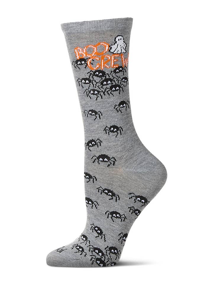 Med Gray Heather Boo Crew Holiday Crew for wholesale on Faire