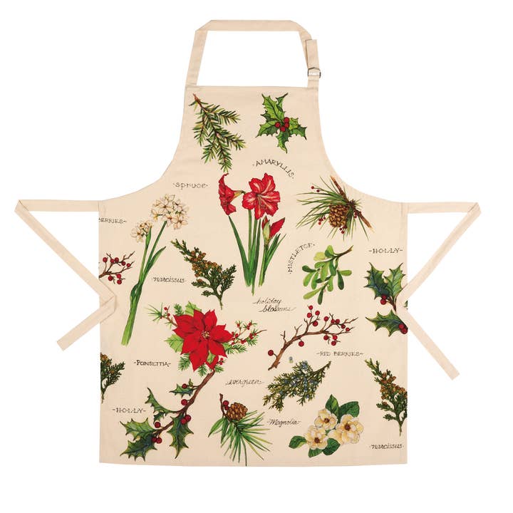Peking Handicraft - Wholesale Apron - Foliage & Blossoms Apron - Sally Eckman Roberts