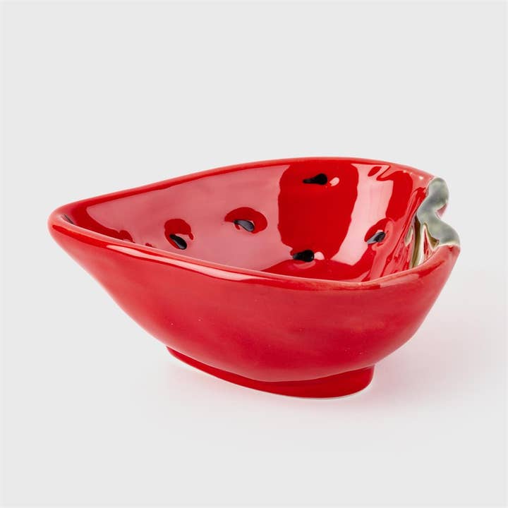 Truu Design - Wholesale Dish - Strawberry Dish, Ceramic, 3.98x3.75x1.5"