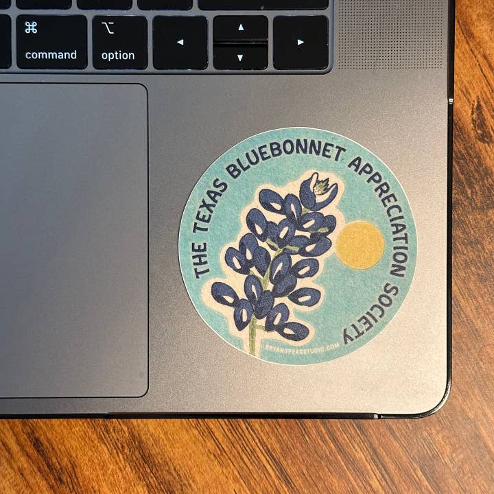 Bryan Spear Studio - Wholesale Sticker - Bluebonnet Appreciation Society Sticker2