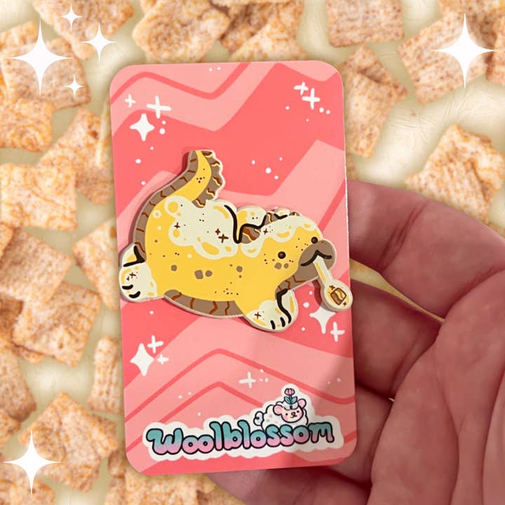 Dragon de Céréales à la Cannelle ~ Épingle en Émail Doux pour la vente par Woolblossom