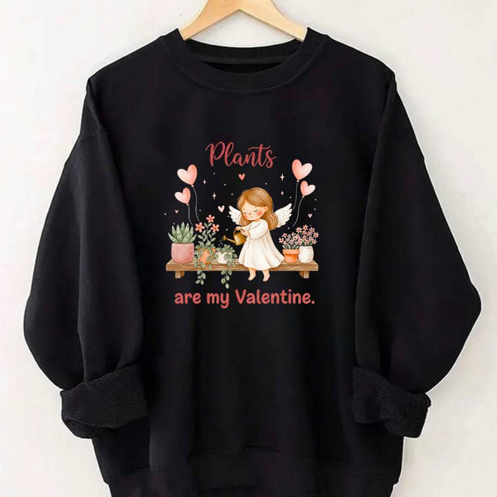 Sudadera "Las Plantas Son Mi San Valentín", Regalo para Amantes de las Plantas en el Día de San Valentín, Bonito Jersey Botánico, Suéter de Mamá de Plantas para venta al por mayor de Plant Scouts