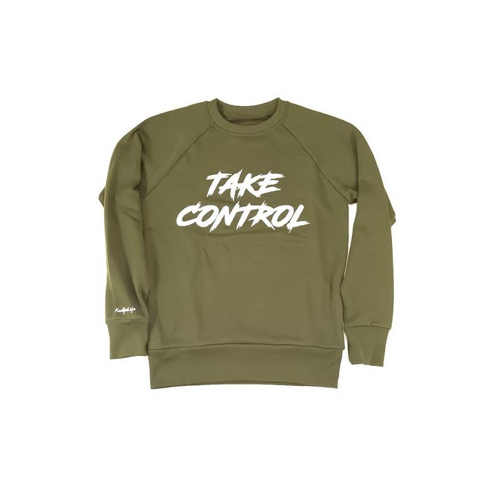 Take Control Crew - Militärgrün/Weiß für den Großhandel von Koolforlife Inc