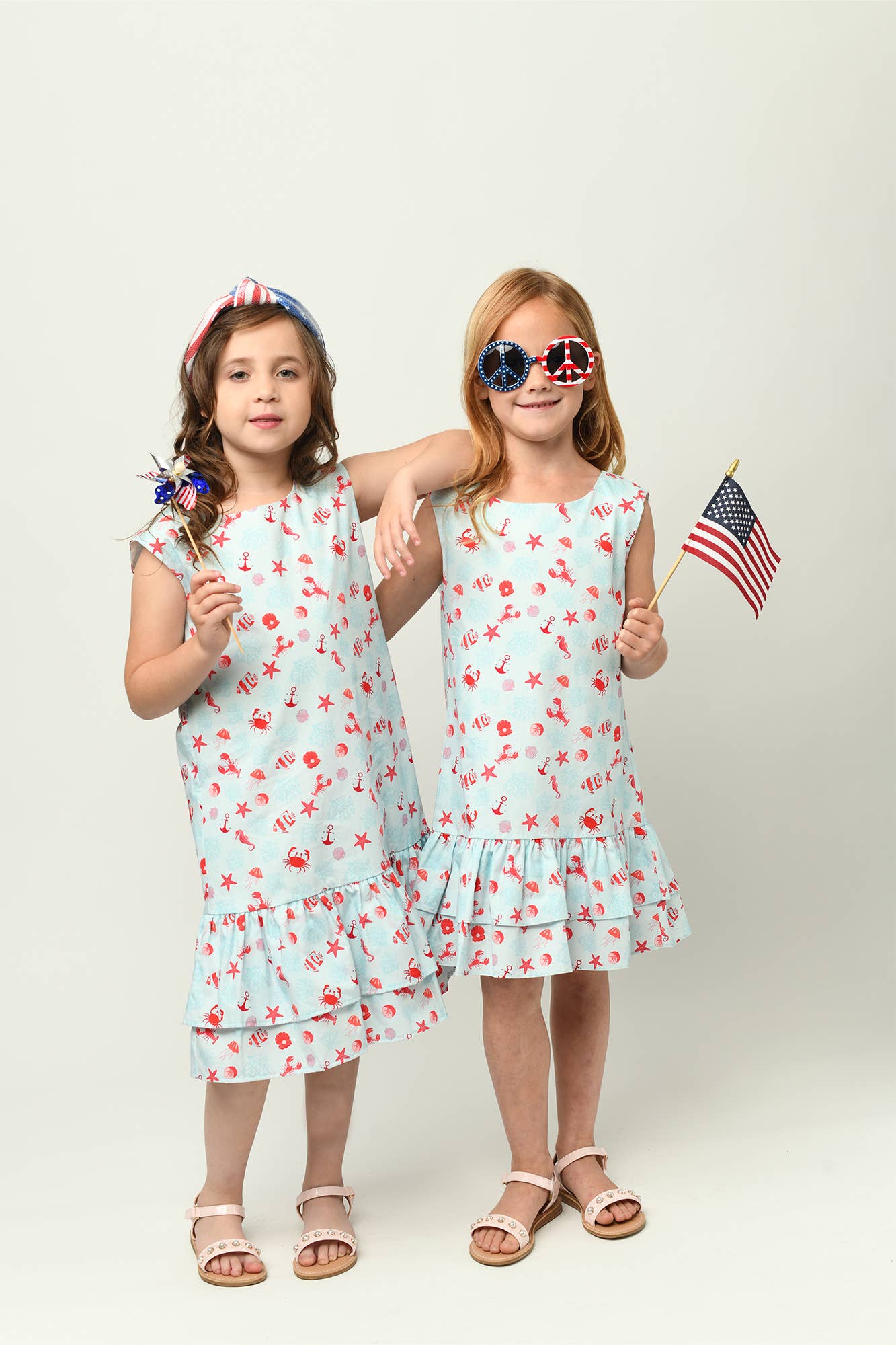 Minna - Wholesale Dress - Kids - Drop waist Dress - Summertime at the Cape Sea Creatures8