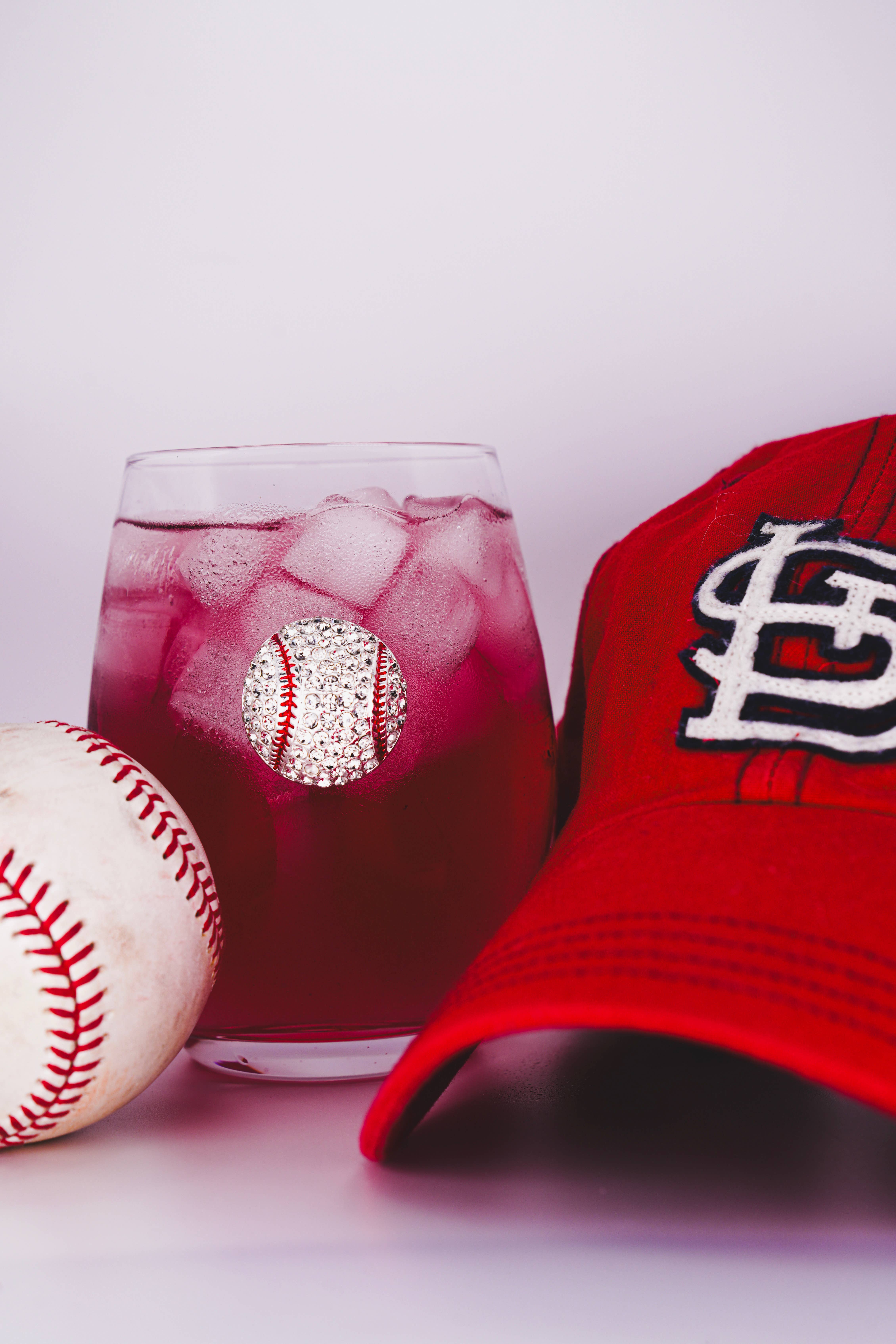 The Queens' Jewels® - Wholesale Wine Glass - Baseball Jeweled Stemless Wine Glass