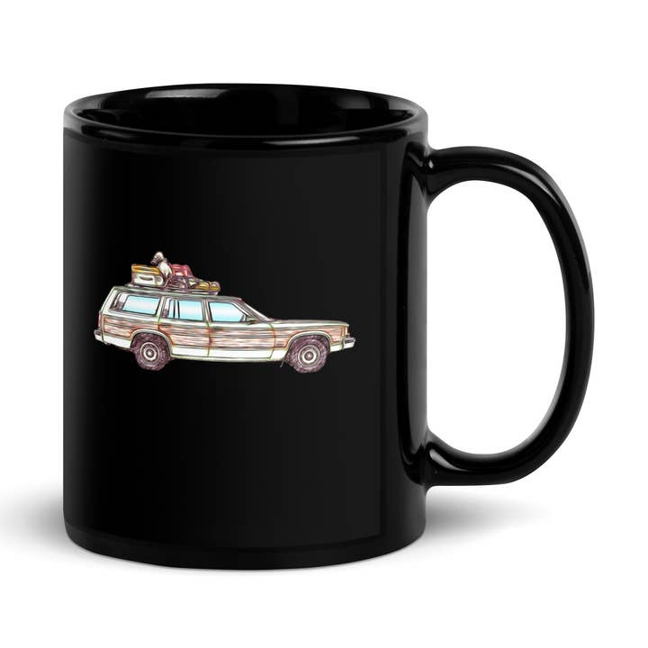 Mug Brillant Noir Family Truckster pour la vente par VAWDesigns