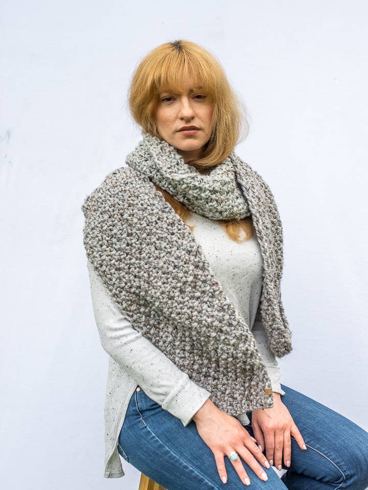 Long Wrap Scarf for wholesale by Knits and Pups