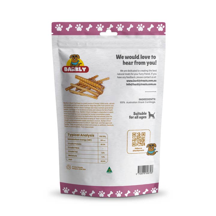 Barkly Natural Dog Treats - Wholesale Pet Treats - Dog - Shark Cartilage