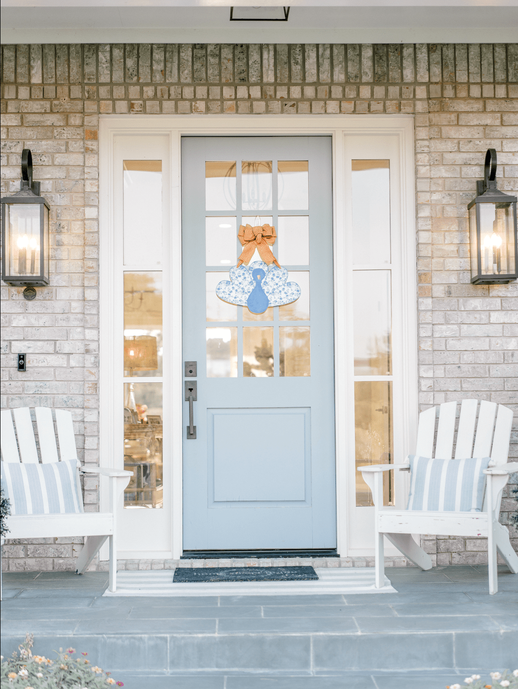 Front Porch Elegance - Vendita all'ingrosso Decorazione per porta - Chinoiserie Turkey (blu) - Gancio da porta4