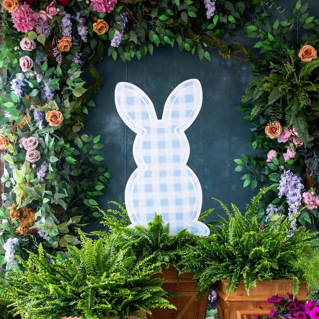 Songbird Grove Collection - Wholesale Garden/Lawn Stake - Gingham Bunny Garden Stakes Collection7