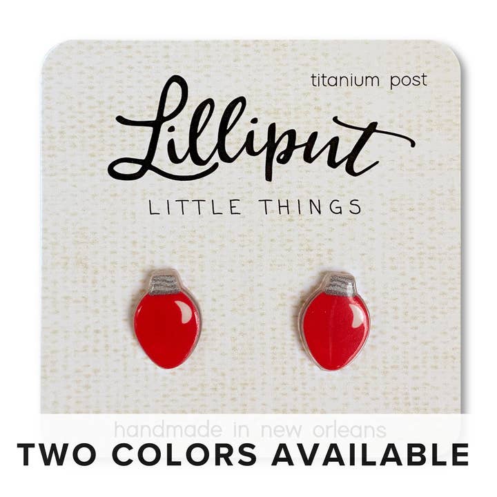 Christmas Bulb Earrings for wholesale by Lilliput Little Things