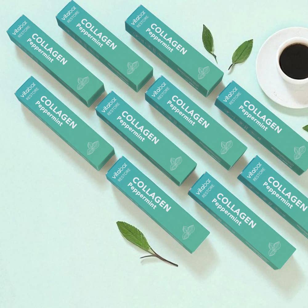 VitaBar - Wholesale Oral Supplement/Vitamin - RESTORE - Collagen - Peppermint Flavor 10-PACK3