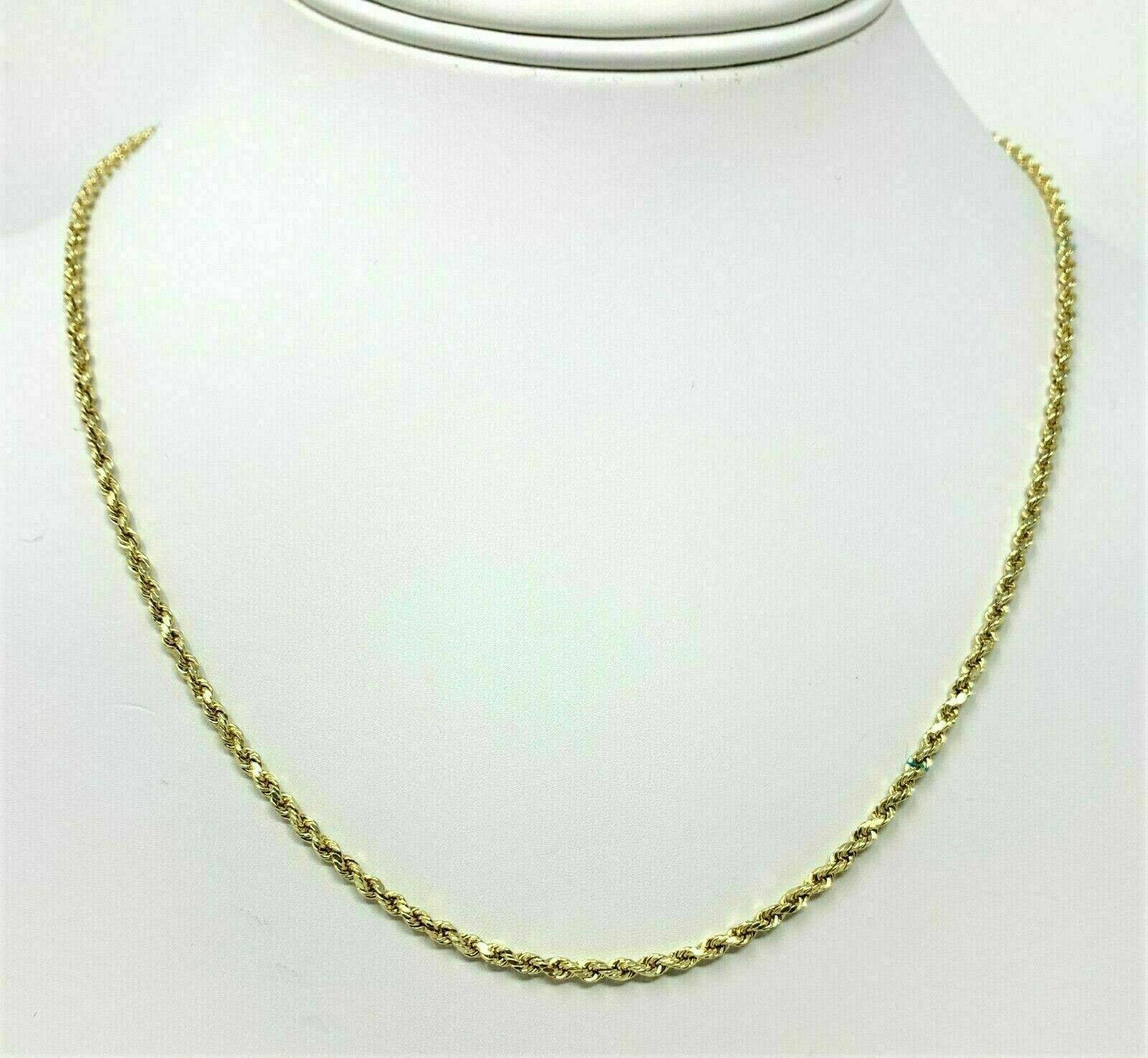 FASHIONISTAAA - Vente Collier maille et chaîne - Collier chaîne torsadée en or jaune 14 carats authentique, 1,8 mm, 16 pouces (40,6 cm)3