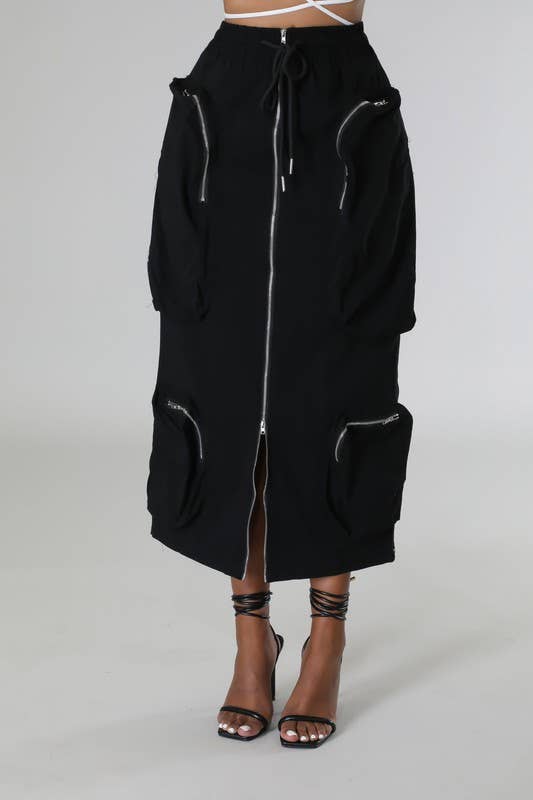 5besties inc - Wholesale Skirt - Women's - Cargo Zip Up Front Skirts9