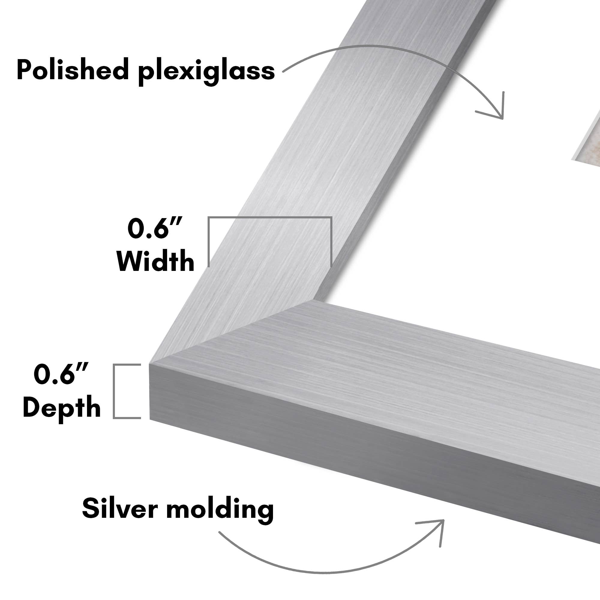 Americanflat - Wholesale Picture Frame - Americanflat 5 Pack Picture Frames With Mat Plexiglass Cover78