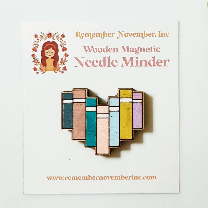 Book Needle Minder, Wooden Magnetic Needle Minder for wholesale by Remember November, Inc