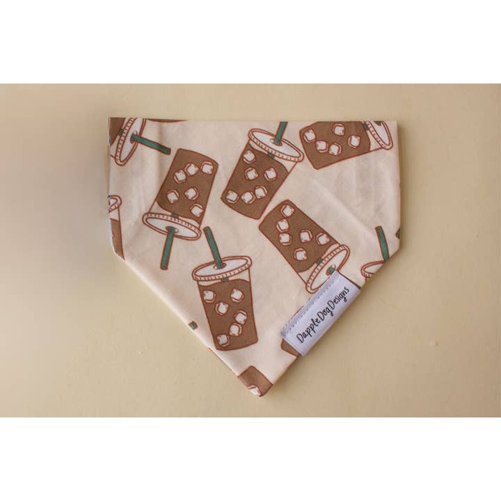 Dapple Dog Designs - Wholesale Pet Bandana - Dog - Iced Coffee Dog Bandana - Everyday Dog Bandana