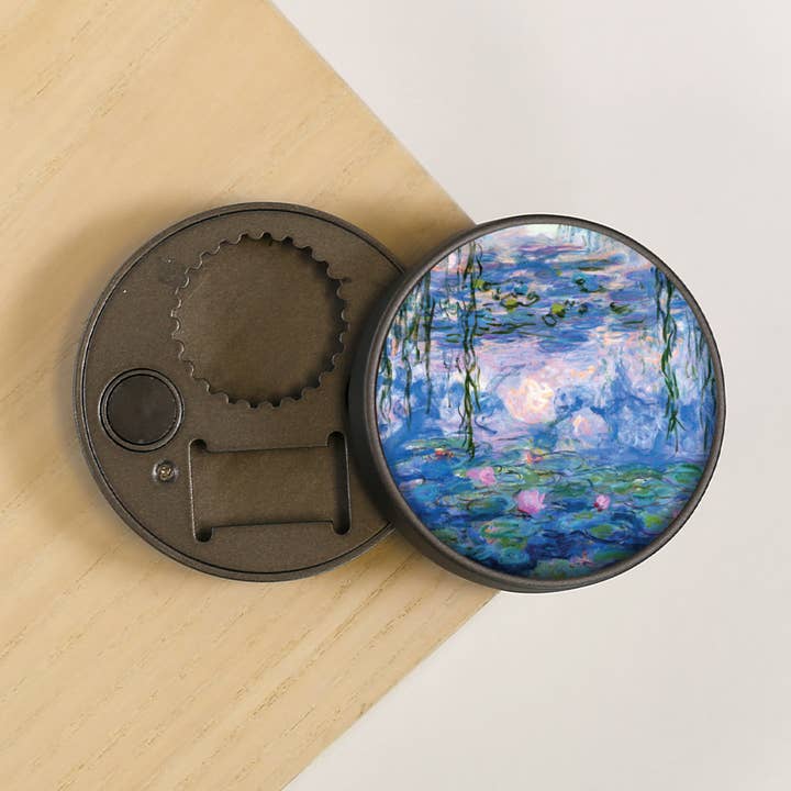 Monet Water Lilies Fine art Kitchen Magnet Bottle Opener for wholesale by Lucy Lu Designs
