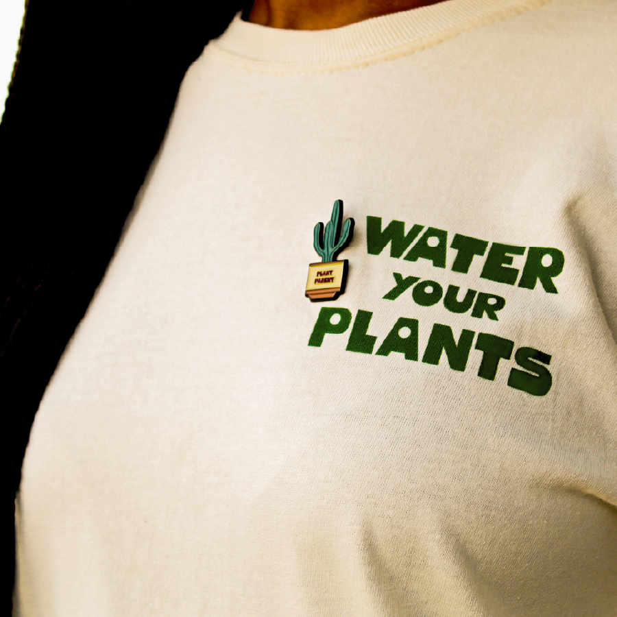 JU+DESIGN - Wholesale Screen Printed T-Shirt - Unisex - Plant Parent T-Shirt – "Water Your Plants"5