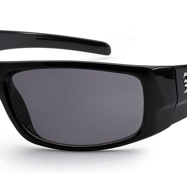 LOCS 8LOC9085-BK POLISHED BLACK MEN'S SUNGLASSES for wholesale by Luna Sunglasses