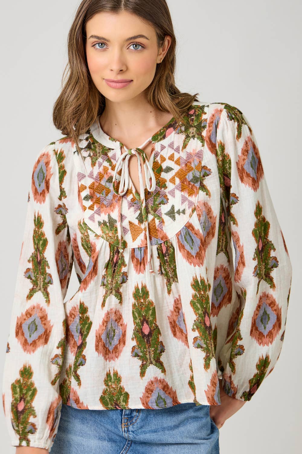 Mystree - Wholesale Blouse - Women's - 61311 Embroidery Yoke Peasant Top 10
