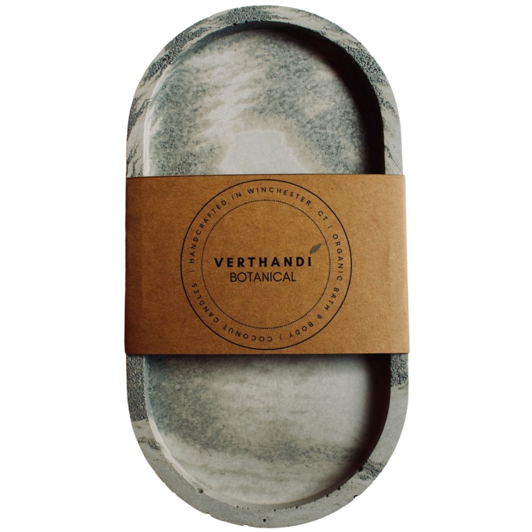 Verthandi Botanical - Wholesale Decorative Tray - CONCRETE OVAL TRAY15