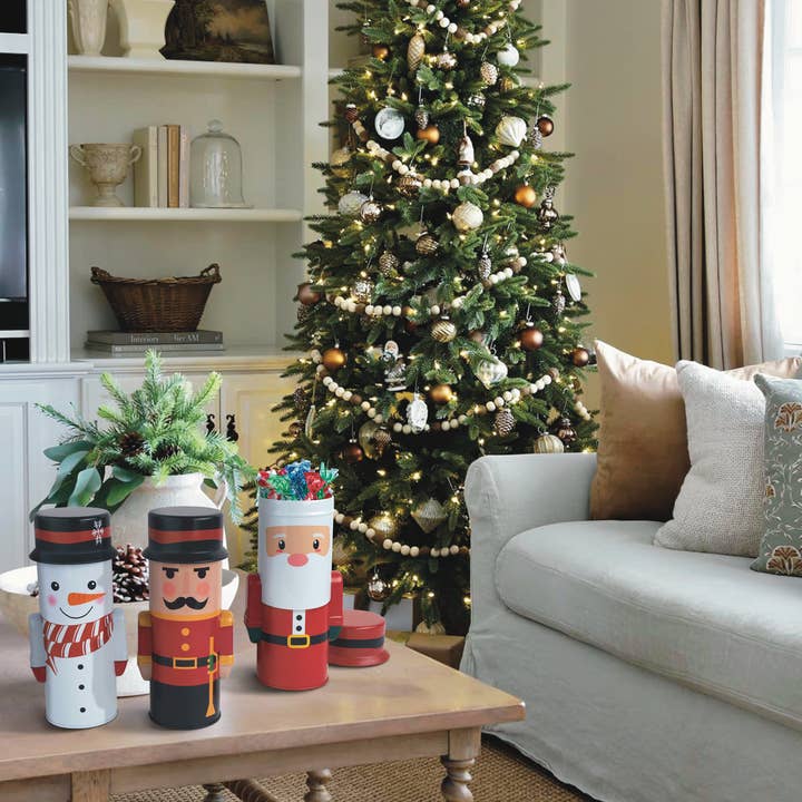 DAHO - Wholesale Christmas Decoration - DaHo Christmas Holiday 12pc Nutcracker Tin Santa Snowman4