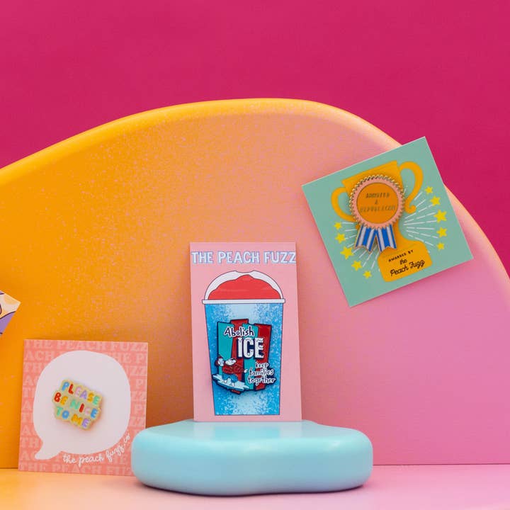 The Peach Fuzz - Wholesale Lapel Pin/Button - Abolish ICE Enamel Pin7