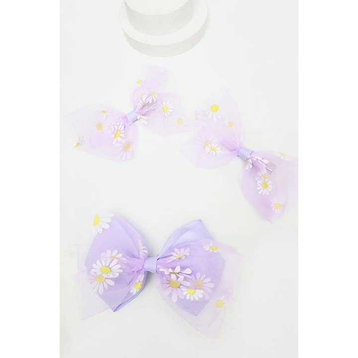 Multi layer Mesh Hair Bow Clip for wholesale by Love and Repeat