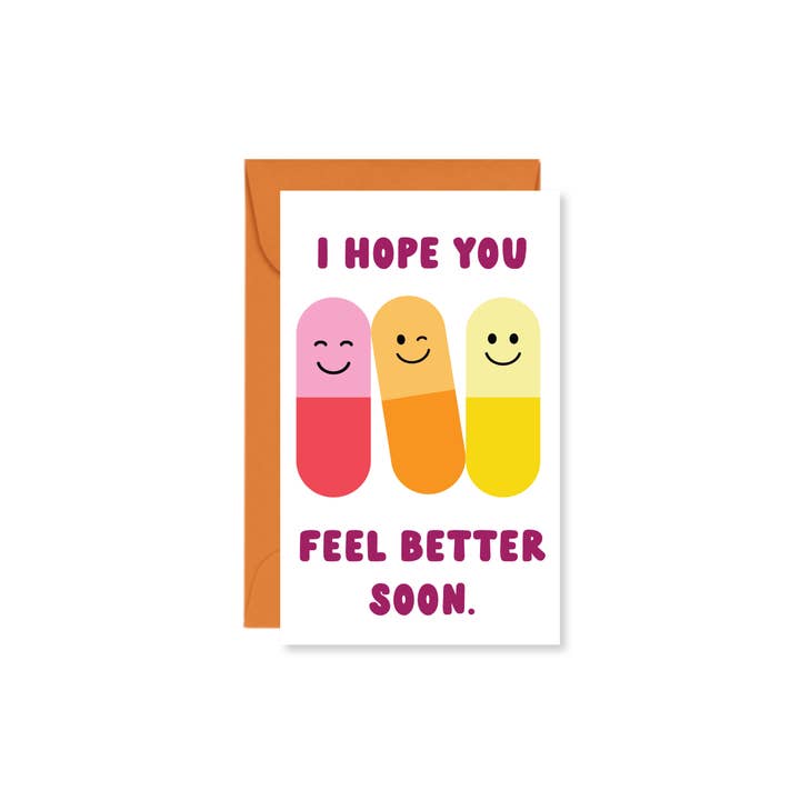 Mini carte Feel Better Soon pour la vente par Public School Paper Co.
