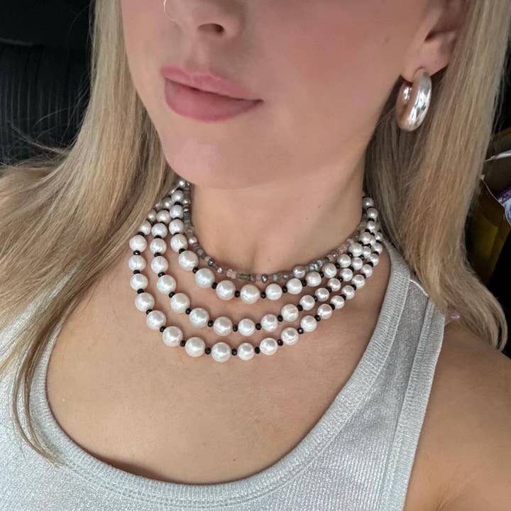 Large Pearl & Spinel Necklace for wholesale by Clarke Palmer