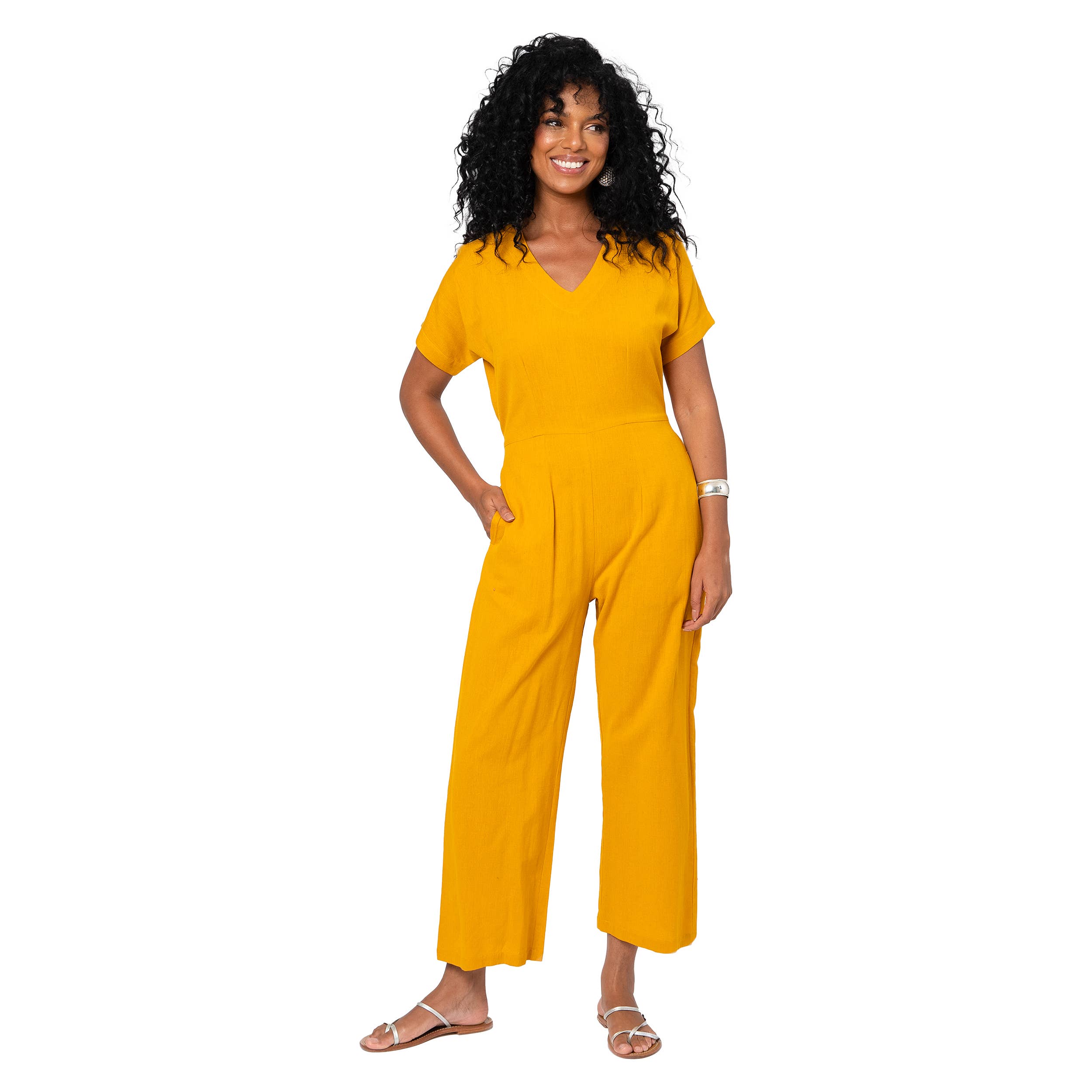 La Mano Boho - Wholesale Jumpsuit - Women's - SUMMER JUMPSUIT LONG SHORT SLEEVES LCO0001I1