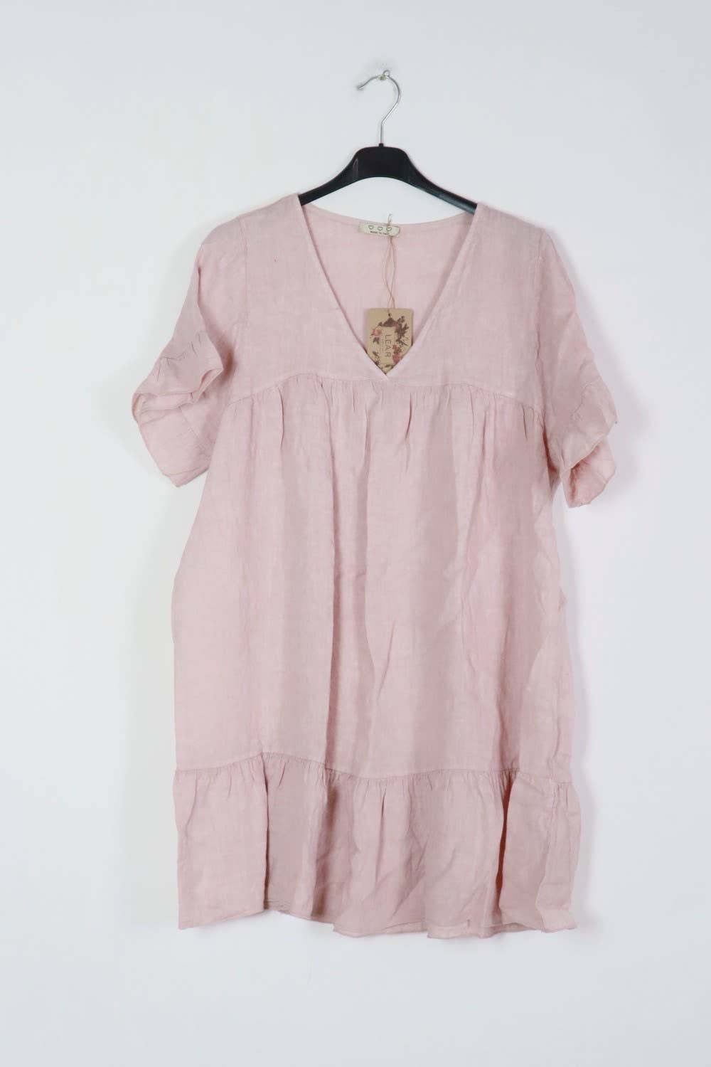 LÉA & LUC - Wholesale Dress - Women's - Short dress in 100% linen REF.1885/128