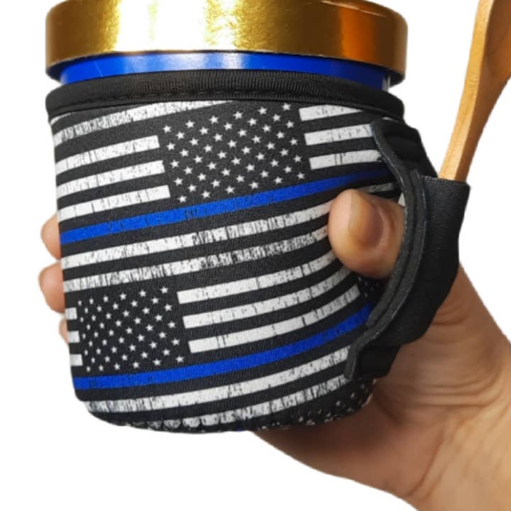 Back The Blue Pint Size Ice Cream Handler™ for wholesale by Drink Handlers