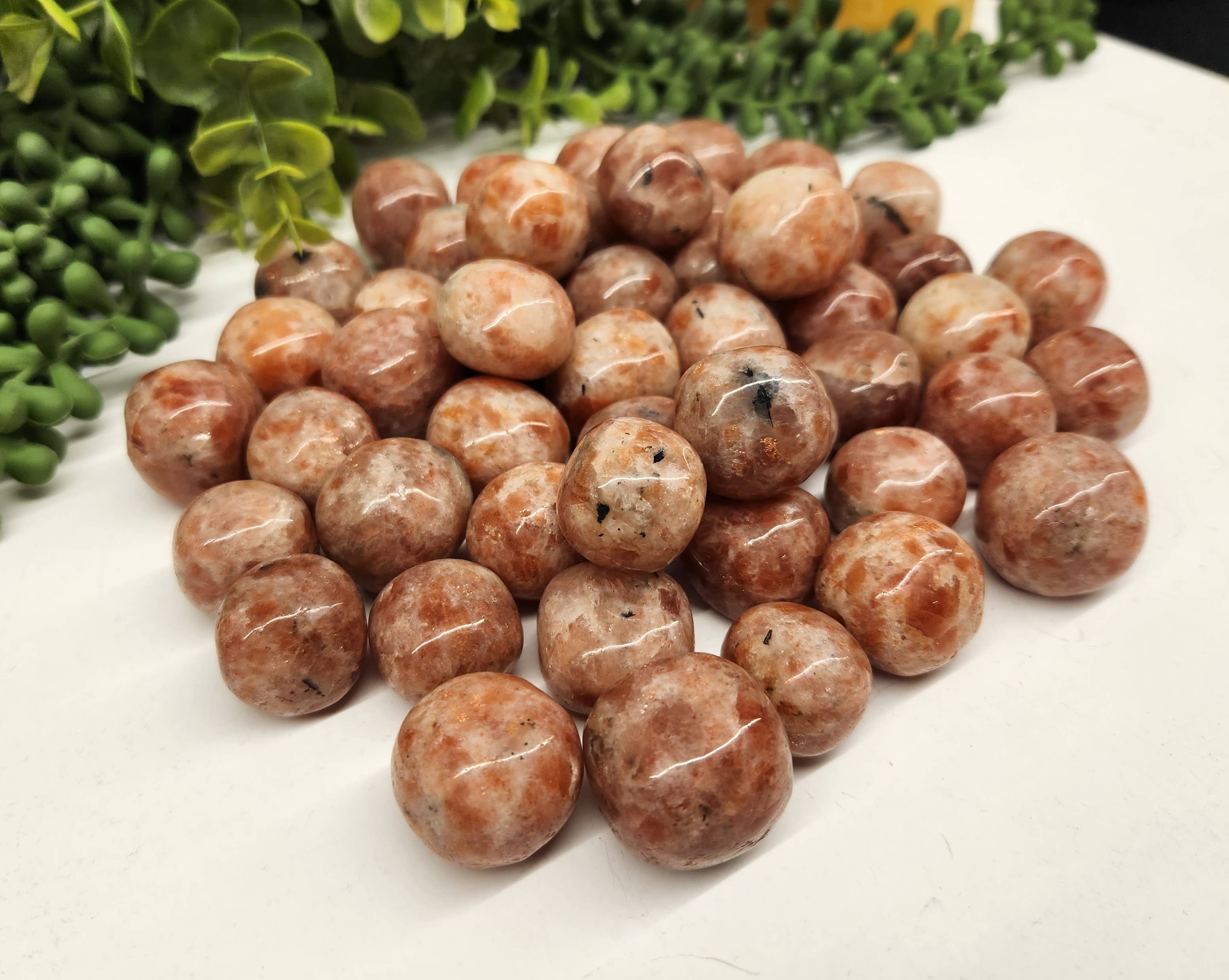 Meraki Gemstones - Wholesale Spiritual Stone/Crystal - Sunstone Tumbled Stones  (0.5kg/1.1 lbs.)  20-25mm1